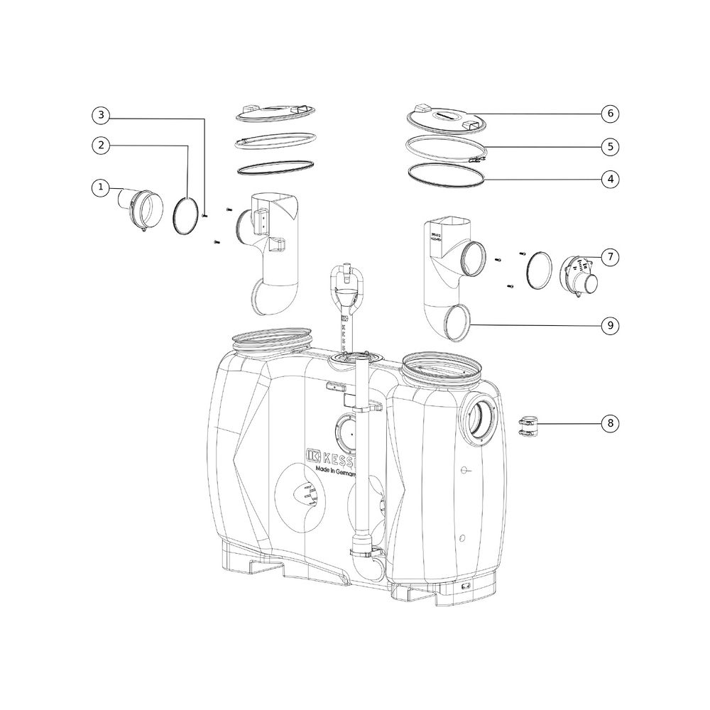 Kessel Fettabscheider EasyClean free NS 4 Direct, 400L, mit Fülleinrichtung Abscheid... KESSEL-93004.11/D 4026092063491 (Abb. 2)