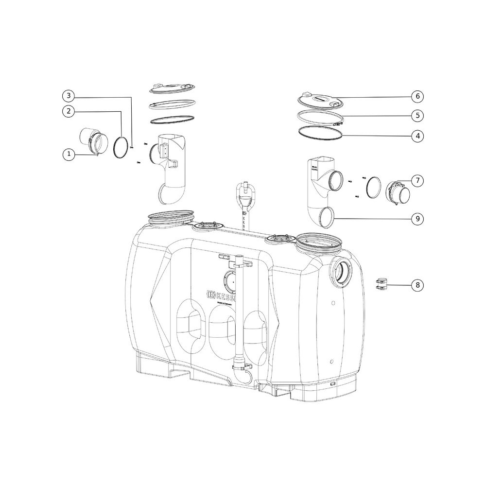 Kessel Fettabscheider EasyClean free NS 10 Direct, 900L, mit Fülleinrichtung Abschei... KESSEL-93010.11/D 4026092063514 (Abb. 2)