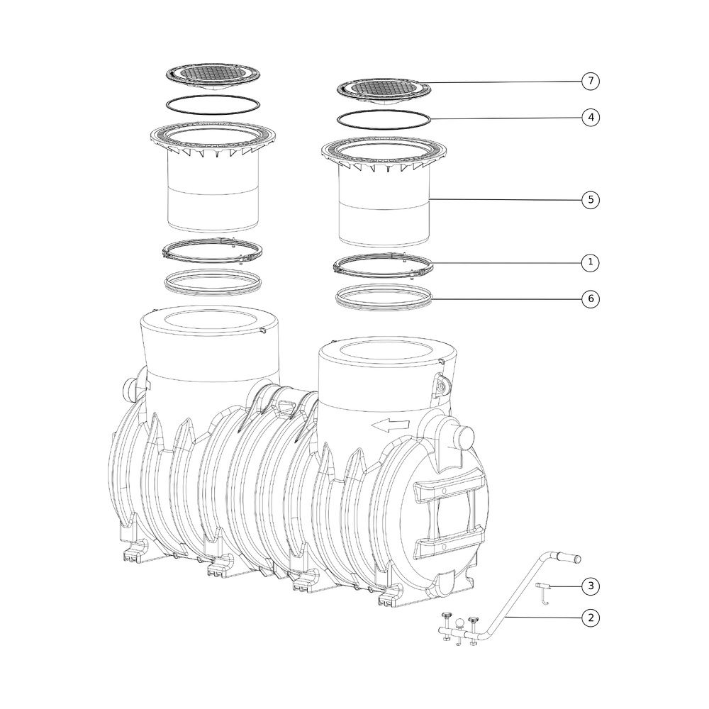 Kessel Fettabscheider EasyClean ground NS 10 Standard, 740-1.175mm, Klasse D... KESSEL-93010/120D 4026092025802 (Abb. 3)