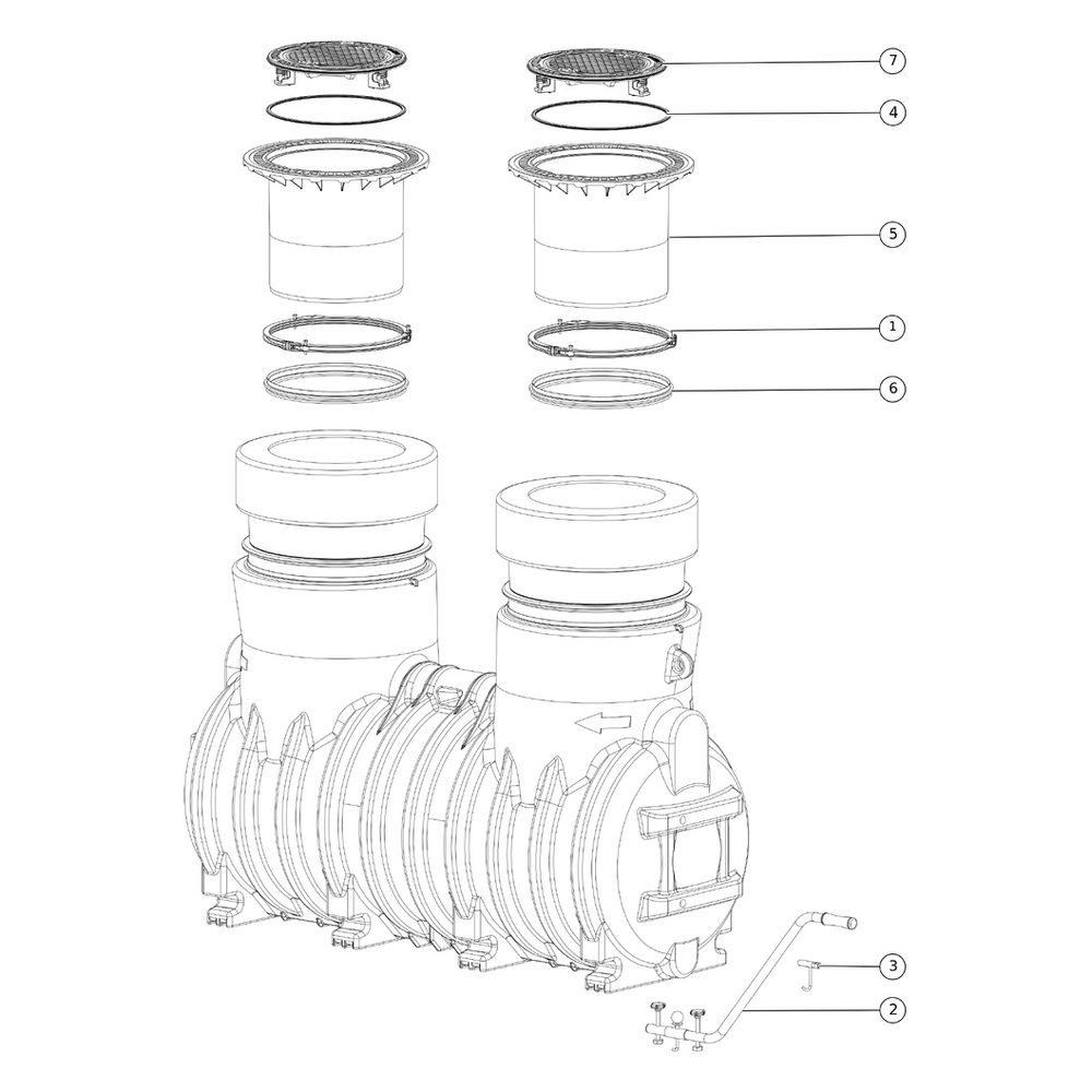 Kessel Fettabscheider EasyClean ground NS 10 Standard, 1.120-1.740mm, Klasse D... KESSEL-93010/170D 4026092073339 (Abb. 2)