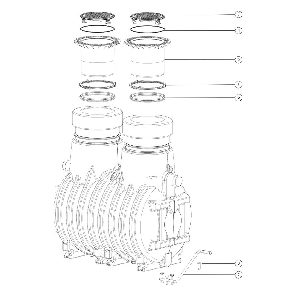 Kessel Fettabscheider EasyClean ground NS 15 Standard, 1.130-1.755mm, Klasse D... KESSEL-93015/170D 4026092073353 (Abb. 2)