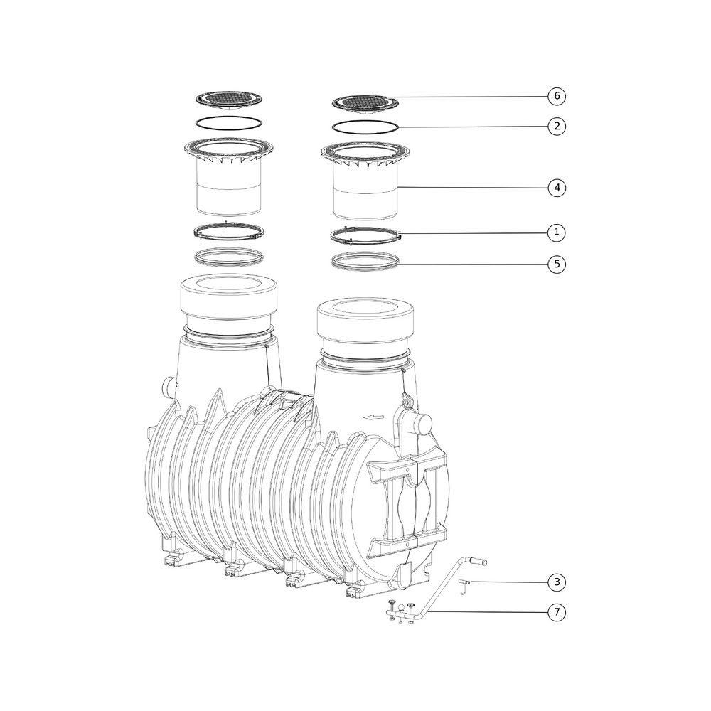 Kessel Fettabscheider EasyClean ground NS 20 Standard, 1.130-1.755mm, Klasse A/B... KESSEL-93020/170B 4026092073360 (Abb. 2)