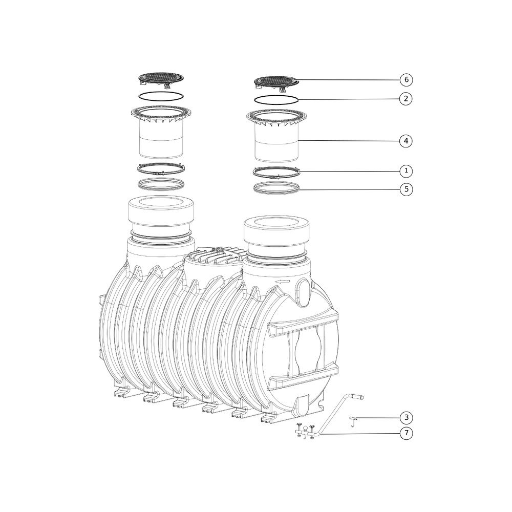 Kessel Fettabscheider EasyClean ground NS 25 Standard, 1.155-1.775mm, Klasse D... KESSEL-93925/170D 4026092073391 (Abb. 2)