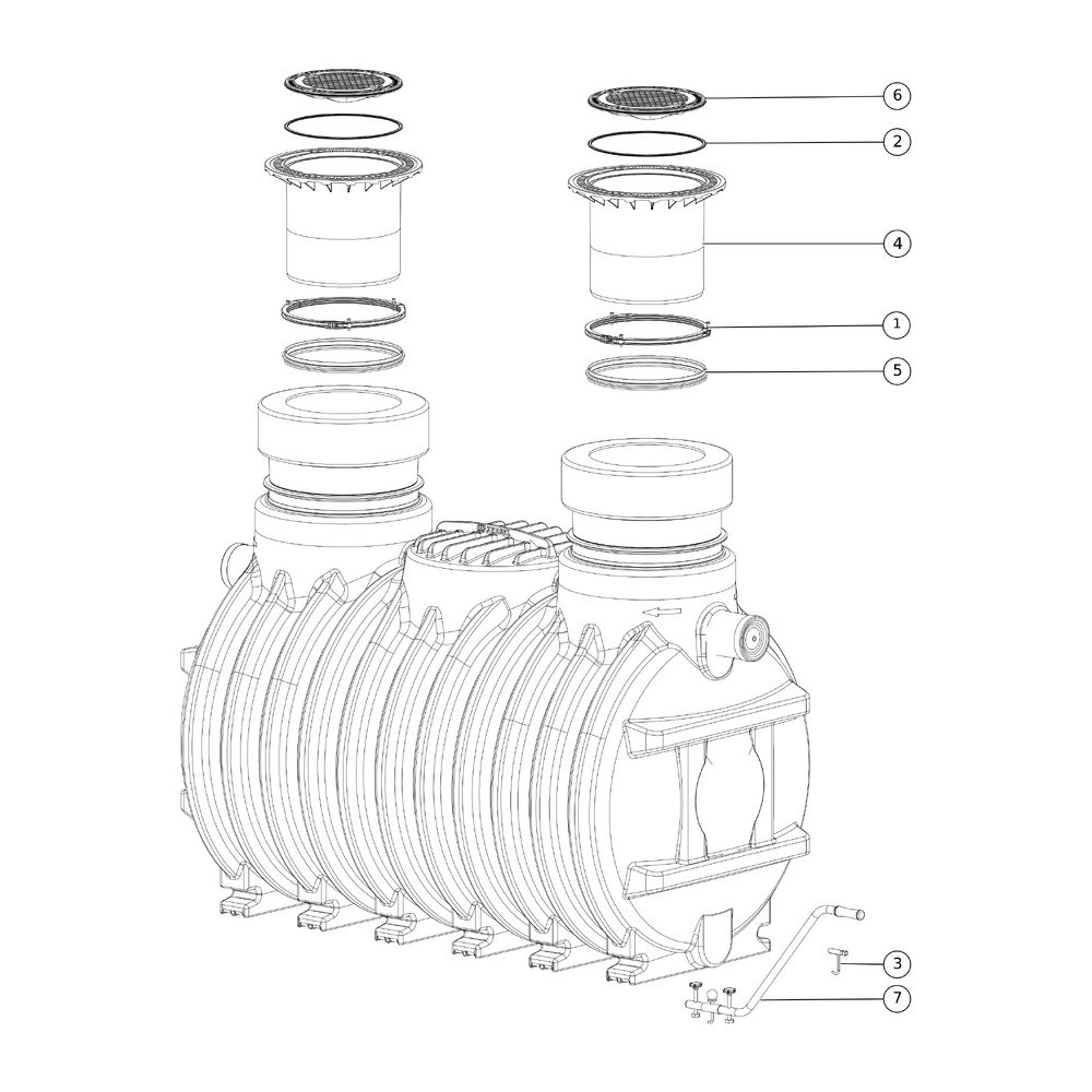 Kessel Fettabscheider EasyClean ground NS 30 Standard, 1.155-1.775mm, Klasse A/B... KESSEL-93930/170B 4026092073407 (Abb. 2)