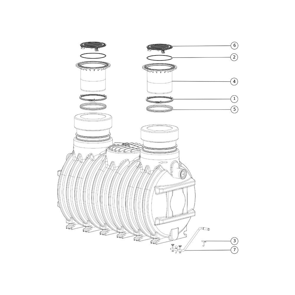 Kessel Fettabscheider EasyClean ground NS 30 Standard, 1.155-1.775mm, Klasse D... KESSEL-93930/170D 4026092073414 (Abb. 2)