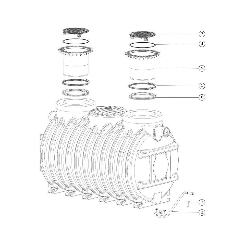 Kessel Fettabscheider EasyClean ground NS 35 Standard, 650-1.085mm, Klasse D... KESSEL-93935/120D 4026092046937 (Abb. 2)