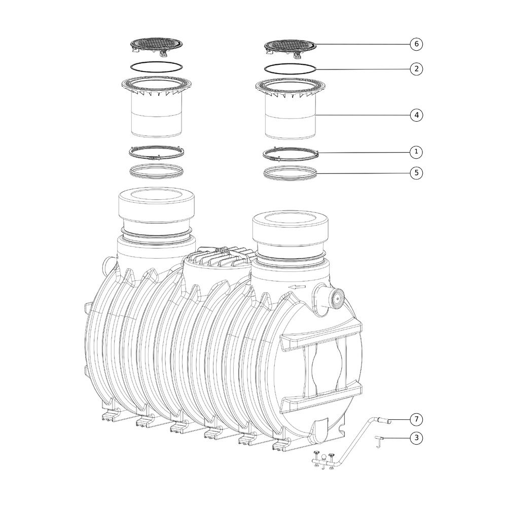 Kessel Fettabscheider EasyClean NS 35, 1.005-1.625mm, DN 250, PE, Schwarz... KESSEL-93935/170D 4026092073438 (Abb. 2)