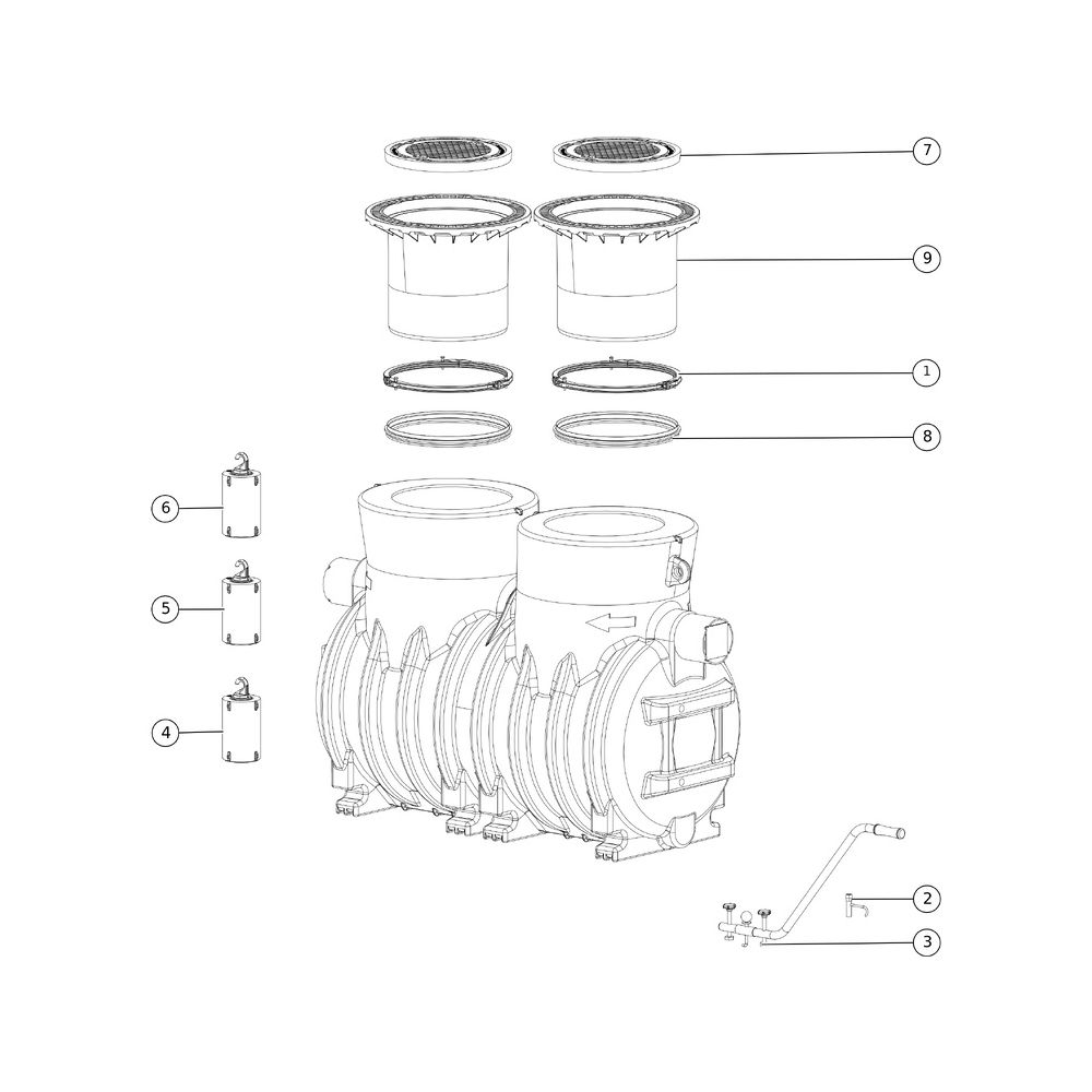 Kessel Öl- und Benzinabscheider EasyOil NS 3, 1800L, Belastungsklasse D 400, PE, Schw... KESSEL-99403.10D 4026092027219 (Abb. 3)