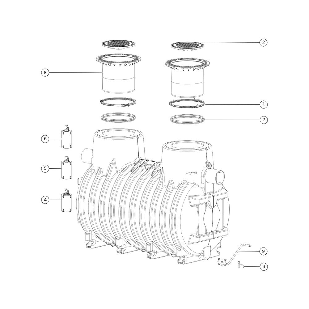 Kessel Öl- und Benzinabscheider EasyOil NS 6, 5.800L, Belastungsklasse B 125, PE, Sch... KESSEL-99606.80B 4026092027776 (Abb. 2)