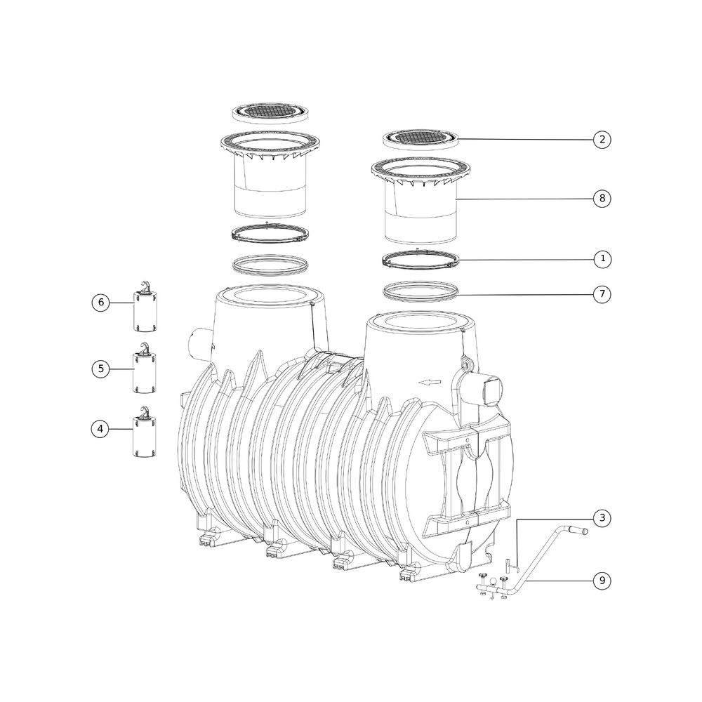 Kessel Öl- und Benzinabscheider EasyOil NS 15, 5800L, Belastungsklasse D 400, PE, Sch... KESSEL-99615.80D 4026092027882 (Abb. 3)