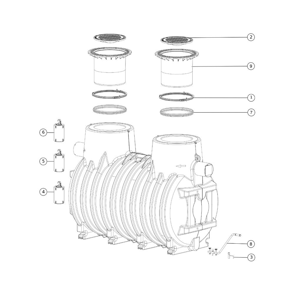 Kessel Öl- und Benzinabscheider EasyOil NS 20, 5.800L, Belastungsklasse B 125, PE, Sc... KESSEL-99620.80B 4026092058930 (Abb. 2)