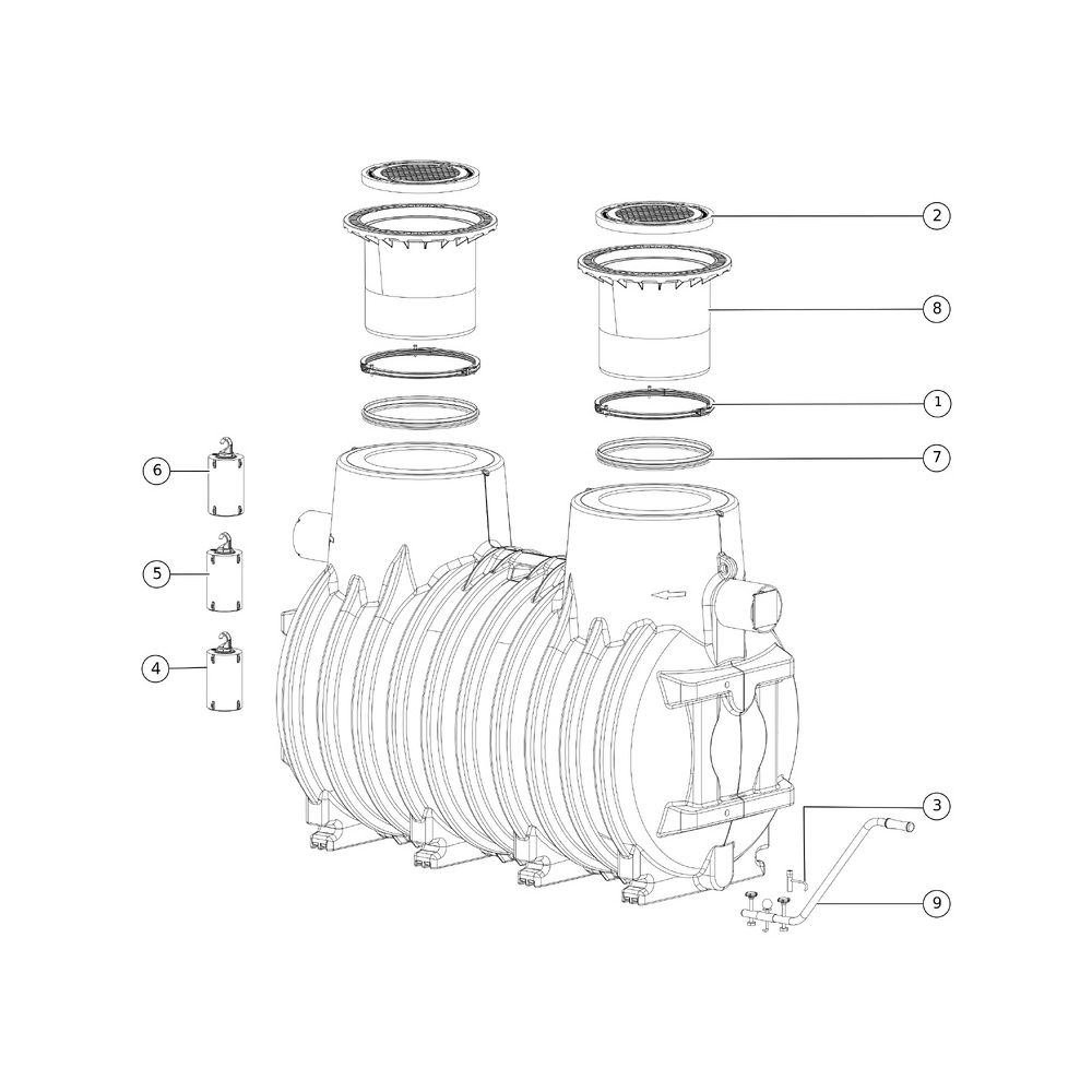 Kessel Öl- und Benzinabscheider EasyOil NS 20, 5.800L, Belastungsklasse D 400, PE, Sc... KESSEL-99620.80D 4026092058947 (Abb. 3)