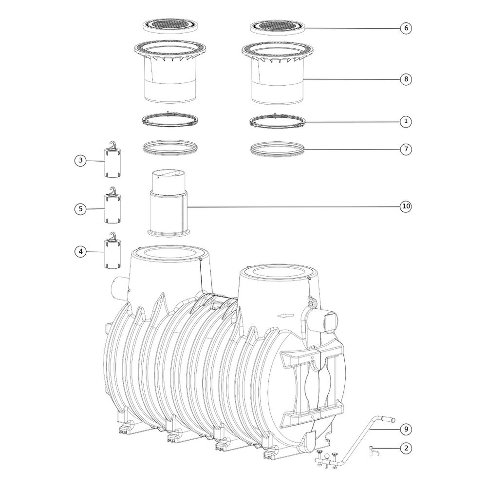 Kessel Koaleszenzabscheider EasyOil ground NS 6, 5.800L, PE, Schwarz... KESSEL-99706.80D 4026092027660 (Abb. 3)