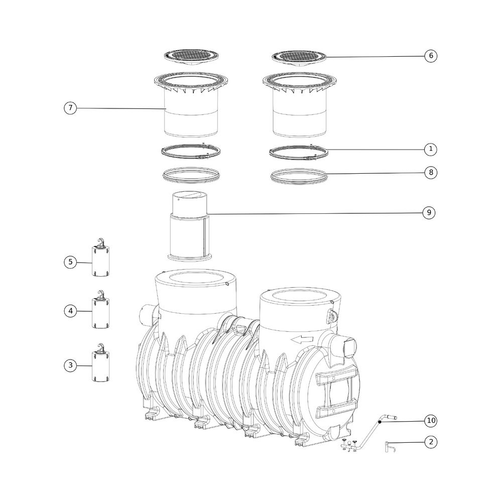 Kessel Koaleszenzabscheider EasyOil ground NS 10, 2.600L, 840-1.240mm, PE, Schwarz... KESSEL-99710.15B 4026092027677 (Abb. 2)