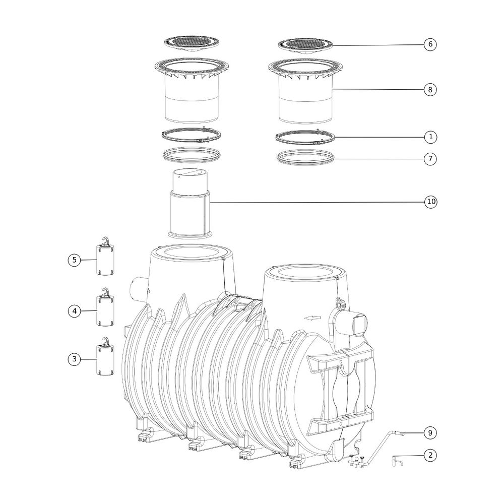 Kessel Koaleszenzabscheider EasyOil NS 15, 5.800L, PE, Schwarz... KESSEL-99715.80B 4026092027738 (Abb. 2)