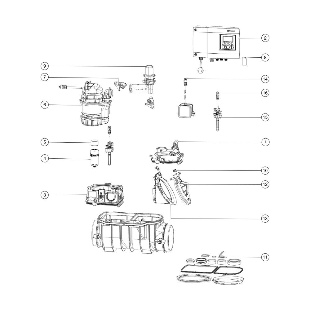 Kessel Rückstauhebeanlage Ecolift, ohne Stutzen, freiliegend, max. Förderhöhe 10m... KESSEL-21000 4026092058541 (Abb. 3)
