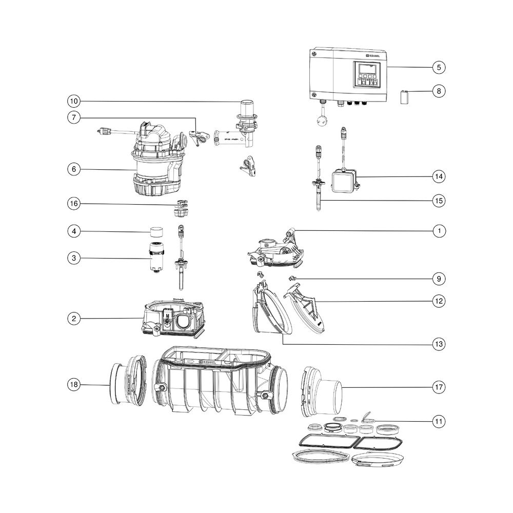 Kessel Rückstauhebeanlage Ecolift DN 125, freiliegend... KESSEL-21125 4026092046777 (Abb. 3)