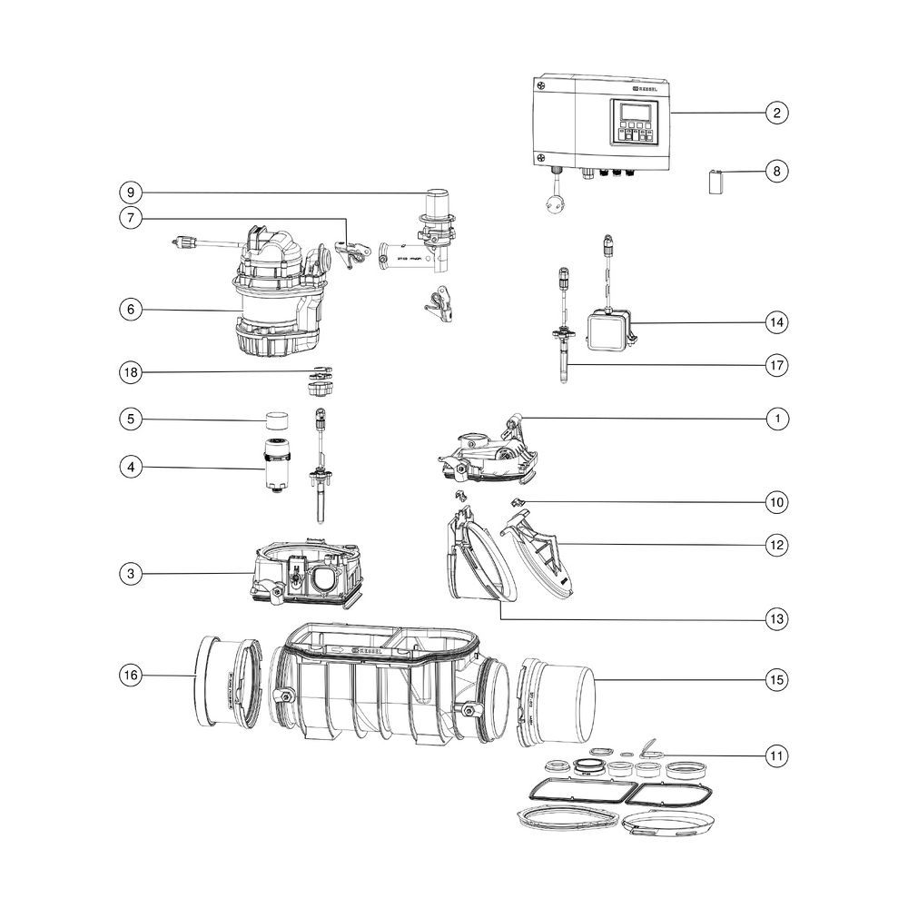 Kessel Rückstauhebeanlage Ecolift DN 150, freiliegend... KESSEL-21150 4026092046784 (Abb. 3)