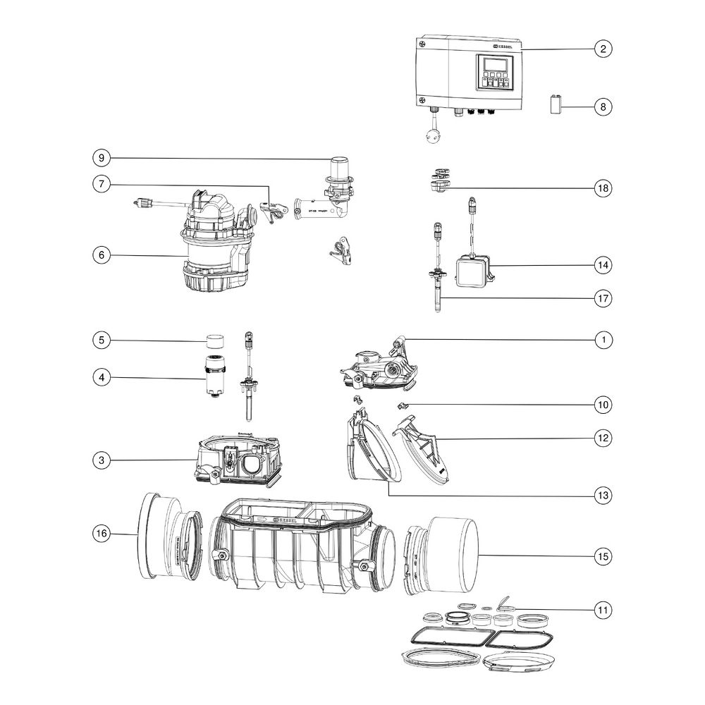 Kessel Rückstauhebeanlage Ecolift DN 200, freiliegend... KESSEL-21200 4026092046791 (Abb. 3)