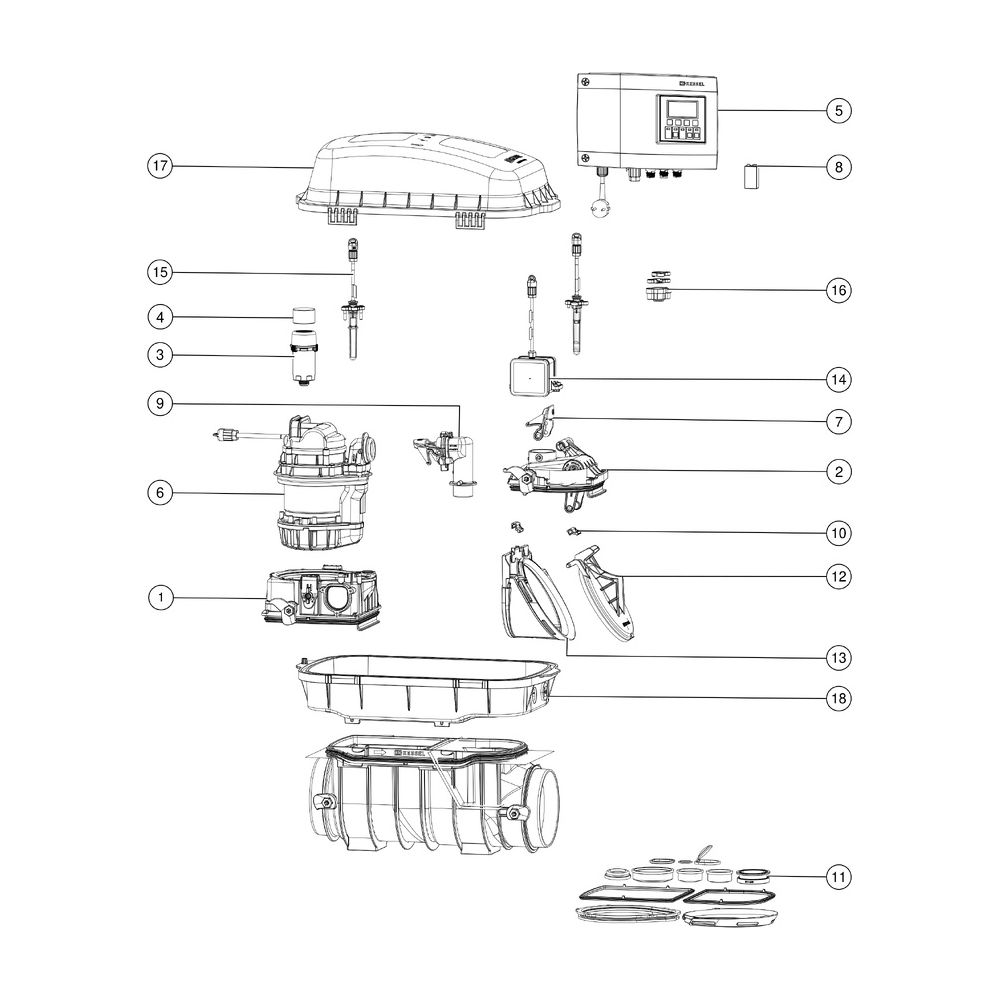 Kessel Pumpfix F Rückstaupumpanlage, ohne Stutzen, freiliegend... KESSEL-24000 4026092053898 (Abb. 3)