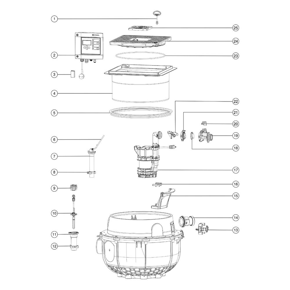 Kessel Hebeanlage Aqualift S Compact Tronic GTF 500, max. Förderhöhe 8m, Bodenplatte Sc... KESSEL-280550S 4026092082645 (Abb. 3)