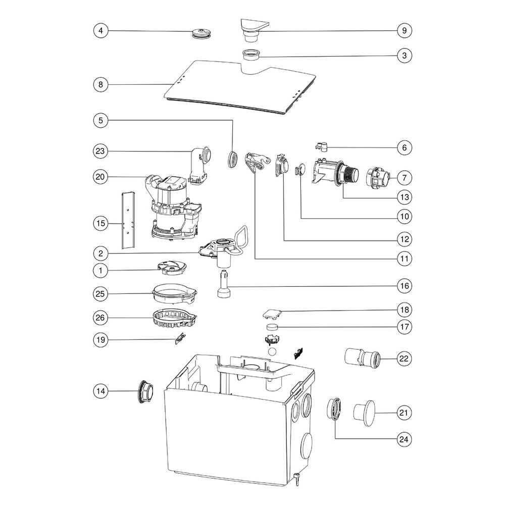 Kessel Minilift L Hebeanlage GTF 500 resistant S1, freie Aufstellung... KESSEL-28562C 4026092097007 (Abb. 3)