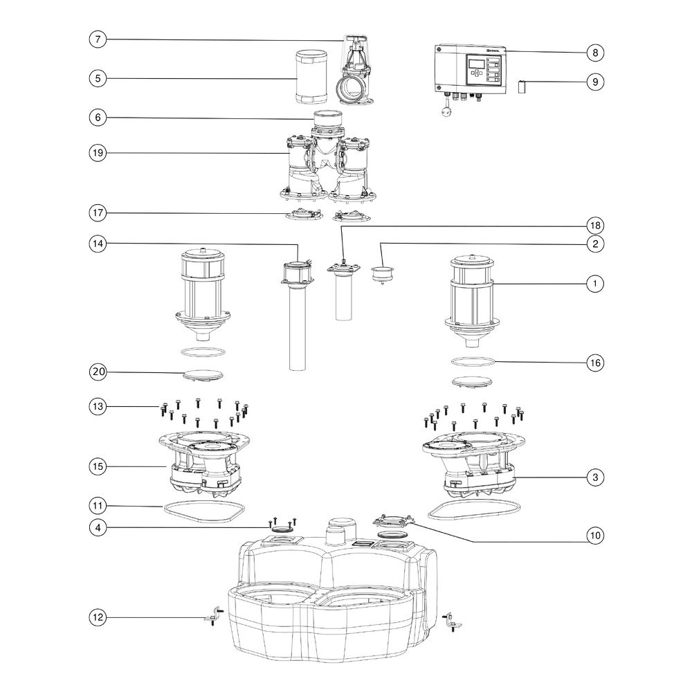 Kessel Aqualift F Hebeanlage Duo Comfort 230V SPF 1400-S3, Schieber aus Kunststoff... KESSEL-28629-C 4026092058503 (Abb. 3)