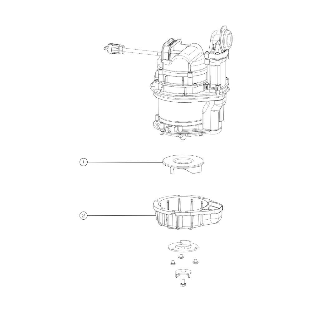 Kessel Austauschpumpe KTP/SPZ 1000 230V, mit verlängertem Druckabgang... KESSEL-28739 4026092051979 (Abb. 2)