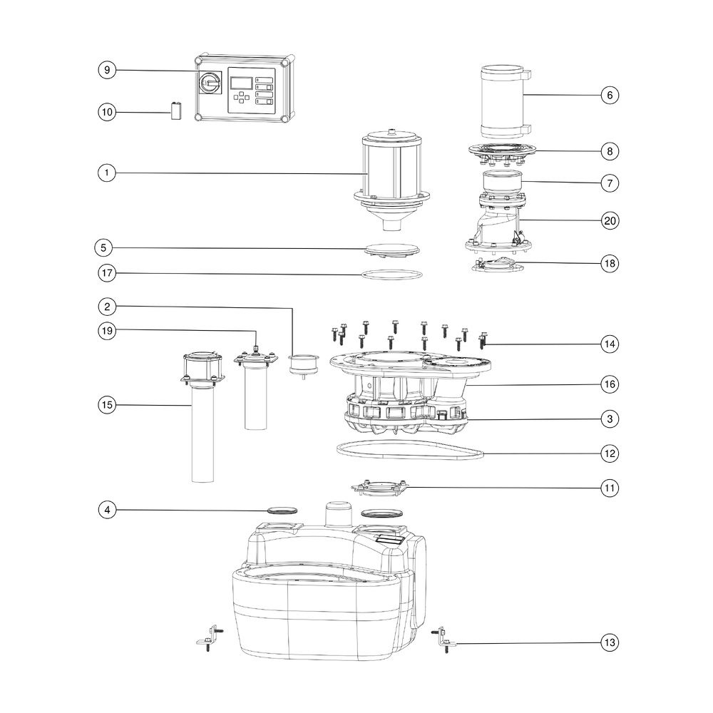 Kessel Aqualift F Hebeanlage Mono Comfort 400V SPF 1500-S3, ohne Schieber, 8m Förderhöhe... KESSEL-28751 4026092054512 (Abb. 3)