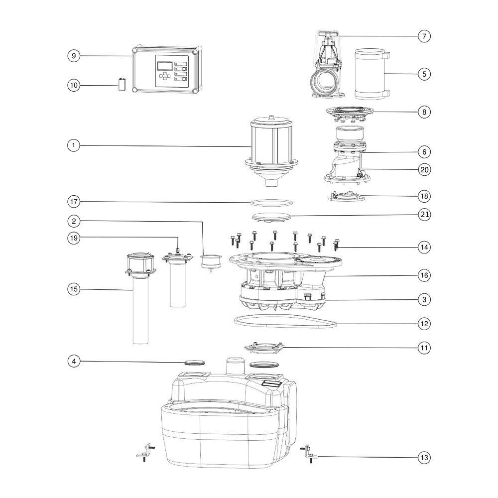 Kessel Aqualift F Hebeanlage Mono Comfort 400V SPF 1500-S3, Schieber aus Kunststoff, 8m F... KESSEL-28753 4026092054536 (Abb. 3)