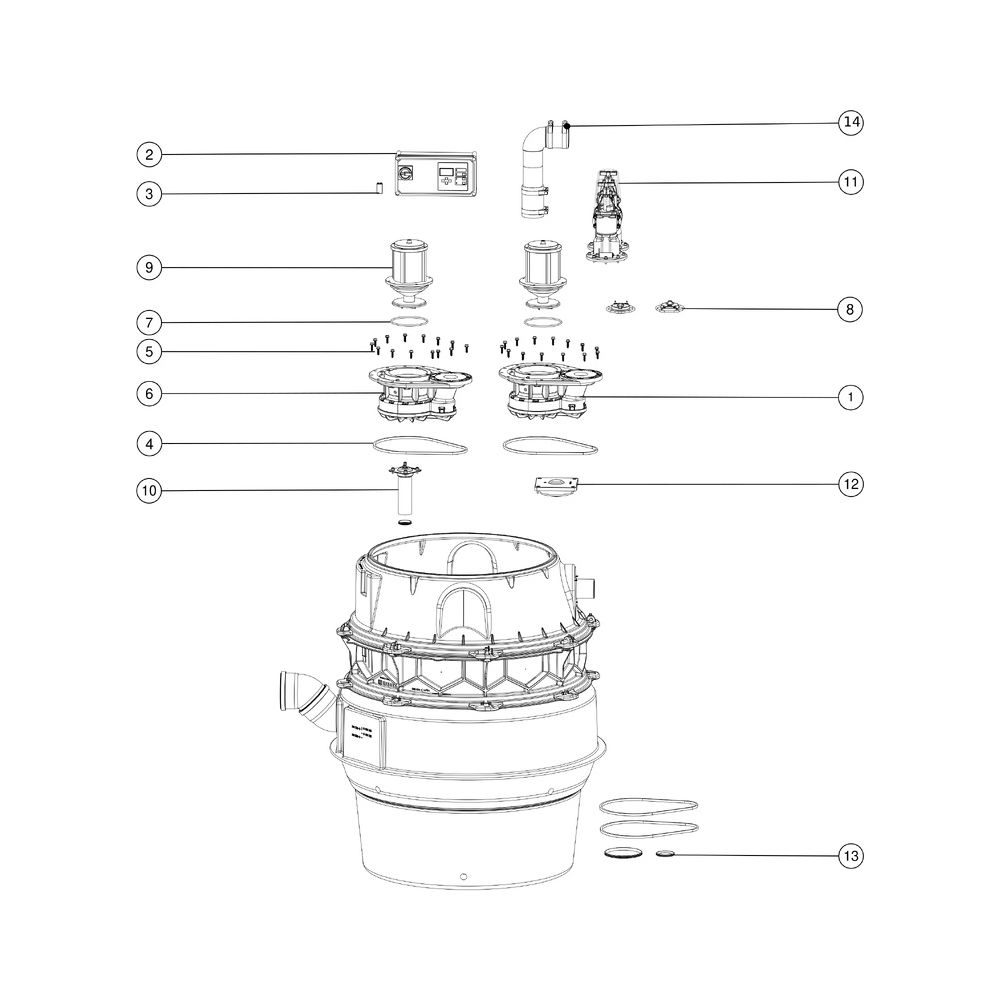 Kessel Pumpstation Aquapump XL Duo 400V SPF 1500-S3, mit Tauchglocke, niedrigster Einba... KESSEL-8742017 4026092069530 (Abb. 3)