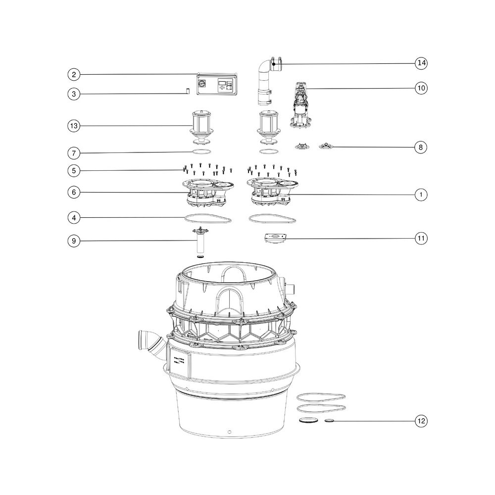 Kessel Pumpstation Aquapump XL Duo 400V SPF 1500-S1, mit Tauchglocke, niedrigster Einba... KESSEL-8742021 4026092069578 (Abb. 3)