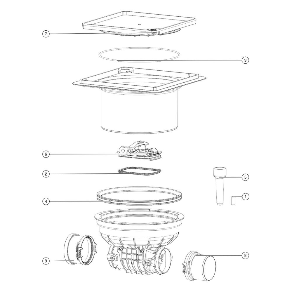 Kessel Staufix Reinigungsrohr DN 100, Bodenplatte befliesbar... KESSEL-700100.10X 4026092075906 (Abb. 3)