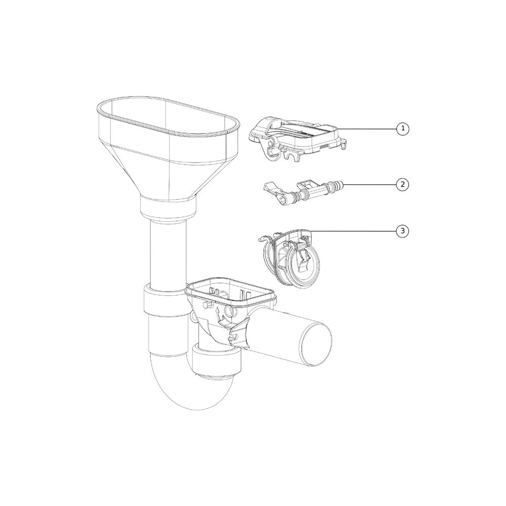 Kessel Rückstauverschluss Staufix Siphon DN 50 Einlauftrichter Typ 5... KESSEL-73053 4026092027622 (Abb. 3)