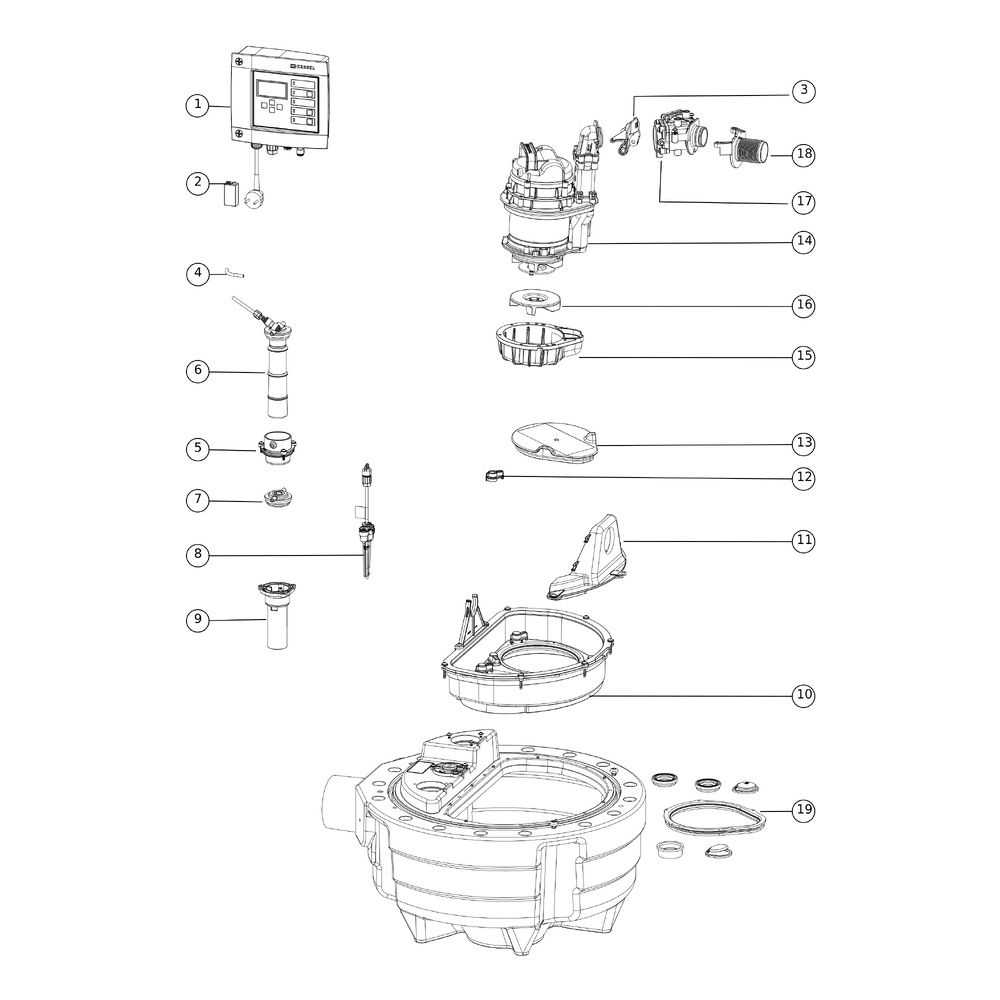 Kessel Hebeanlage Aqualift F Compact Mono 230V SPZ 1000, max. Förderhöhe 10m, freie Aufst... KESSEL-28717 4026092093405 (Abb. 3)