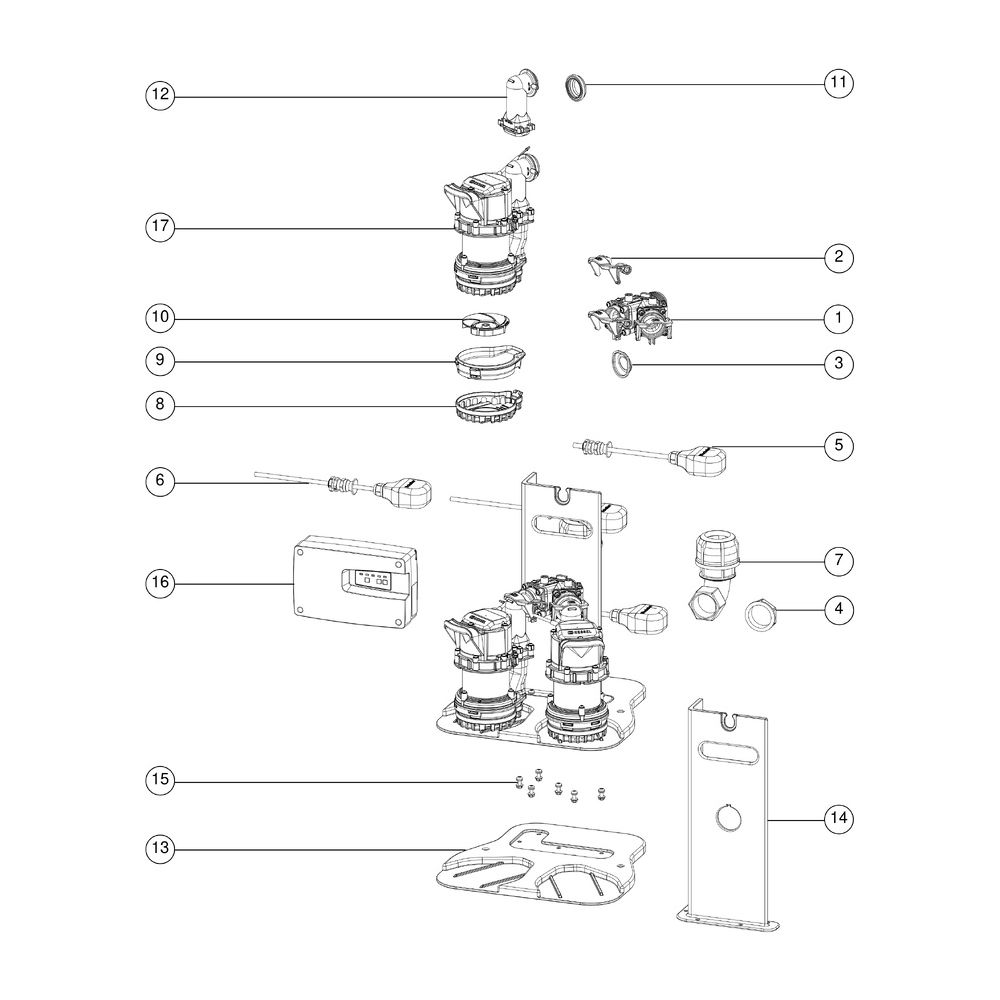 Kessel Pumpen-Einbausatz Retrofit S Duo GTF 500-S1, 230V, 448x380x403mm, Kunststoff... KESSEL-8744050 4026092109496 (Abb. 3)