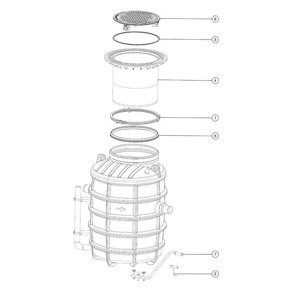 Kessel Fettabscheider EasyClean ground NS 2 Direct, 800-1.200mm, Klasse D, rechts... KESSEL-93002.120D-DR 4026092095089 (Abb. 3)