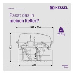 Kessel Rückstaupumpanlage Pumpfix F, ohne Stutzen, freiliegend... KESSEL-24000 4026092053898 (Abb. 1)