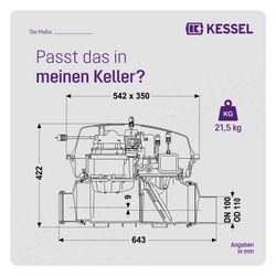 Kessel Rückstaupumpanlage Pumpfix F DN 100, freiliegend... KESSEL-24100 4026092046487 (Abb. 1)
