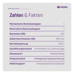 Kessel Rückstaupumpanlage Pumpfix F DN 150, freiliegend... KESSEL-24150 4026092046500 (Abb. 1)