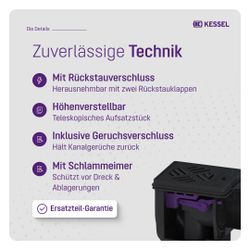 Kessel Kellerablauf Drehfix DN 100 Typ 5, Rost Schwarz... KESSEL-27301 4026092007815 (Abb. 1)