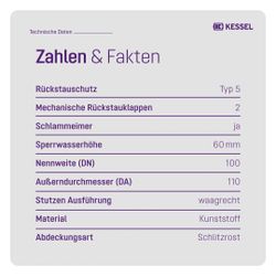 Kessel Grundkörper Der Universale DN 100, mit Rückstauschutz, Rost Edelstahl... KESSEL-27621 4026092007839 (Abb. 1)