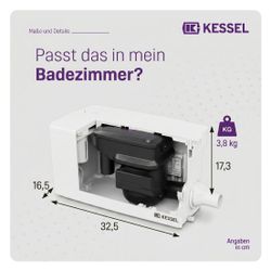 Kessel Kleinhebeanlage Minilift S GTF 250-S3, 230V, 6,5m3/h, Weiß... KESSEL-28564 4026092111611 (Abb. 1)