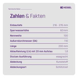 Kessel Kellerablauf DN 100 Klasse K3, Rost Schwarz... KESSEL-29111 4026092007846 (Abb. 1)
