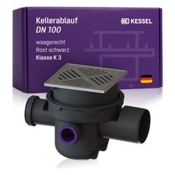 Kessel Kellerablauf DN 100 Klasse K3, Rost Edelstahl... KESSEL-29121 4026092007853 (Abb. 1)