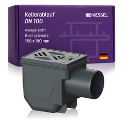 Kessel Kellerablauf DN 100, 200mm, Rost Schwarz, 33101... KESSEL-33101 4026092007860 (Abb. 1)