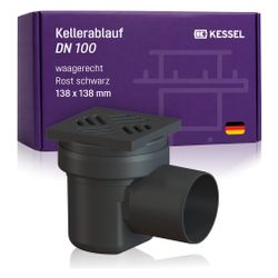 Kessel Kellerablauf DN 100, 150mm, Rost Schwarz, 36501... KESSEL-36501 4026092007877 (Abb. 1)