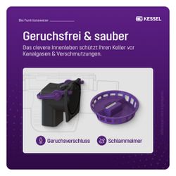 Kessel Kellerablauf DN 100, 150mm, Rost Schwarz, 36501... KESSEL-36501 4026092007877 (Abb. 1)