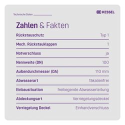 Kessel Rückstauverschluss Staufix, DN 100 Typ 1, freiliegend... KESSEL-720100 4026092076033 (Abb. 1)