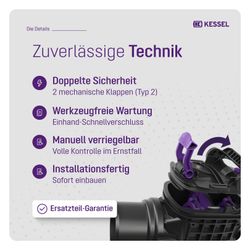 Kessel Rückstauverschluss Staufix, DN 100 Typ 2, freiliegend... KESSEL-730100 4026092076354 (Abb. 1)